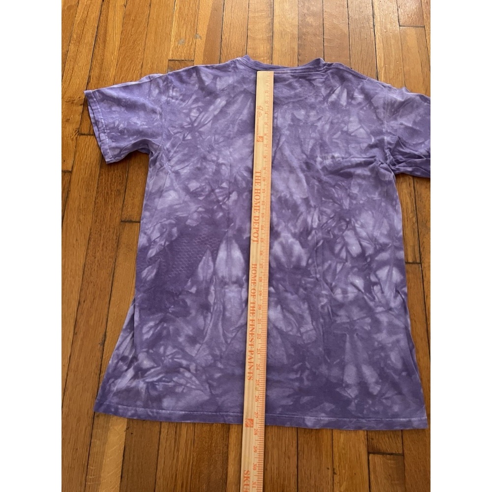 Vintage The Mountain Wolf Shirt Mens M Purple Tie Dye Animal Graphic 90s Tee - Picture 6 of 6